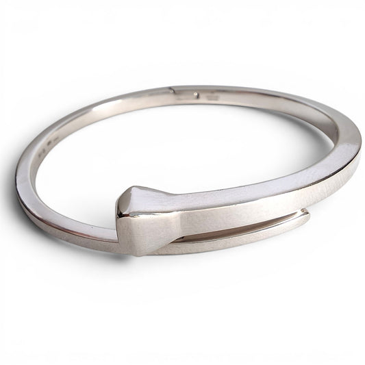 Vintage Gucci Horseshoe Nail Tack Bracelet in Hallmarked Sterling Silver