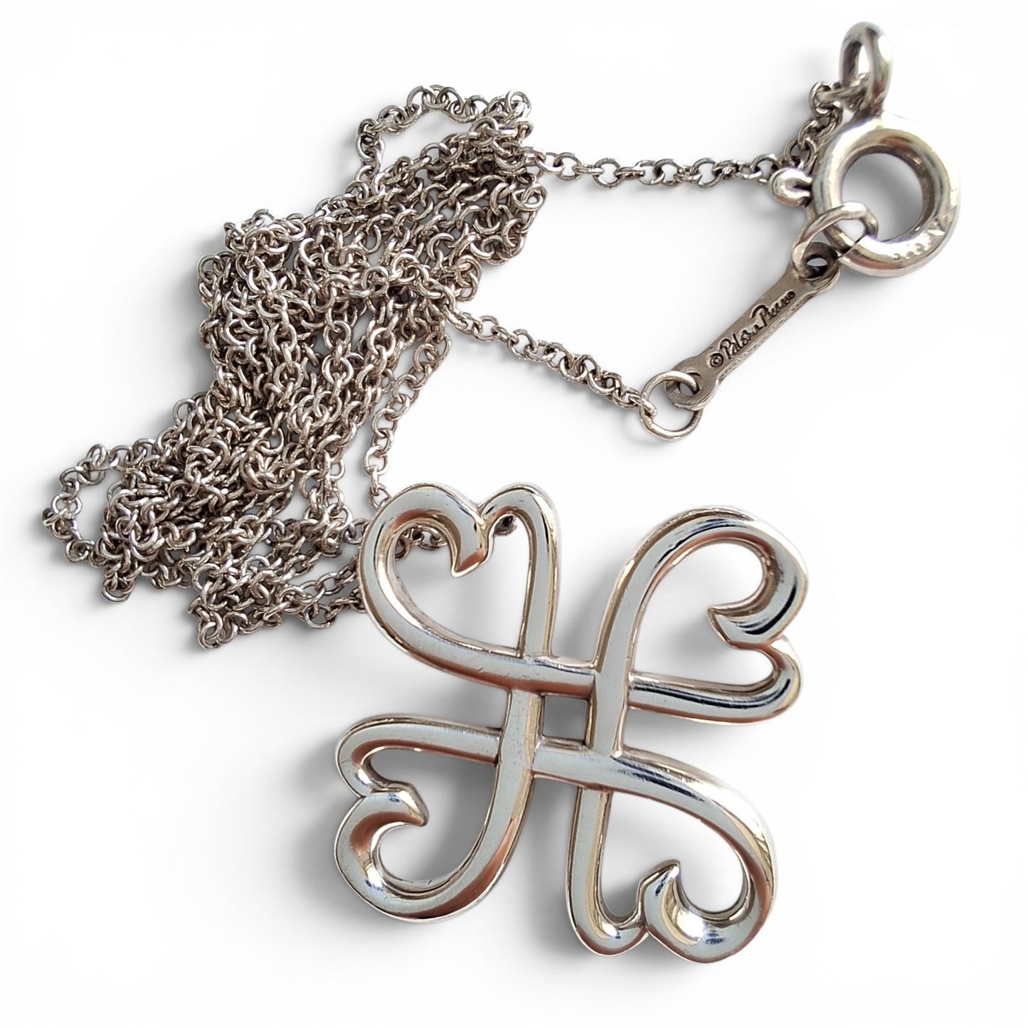 Vintage Paloma Picasso Tiffany & Co Loving Hearts Pendant Necklace  in Sterling Silver
