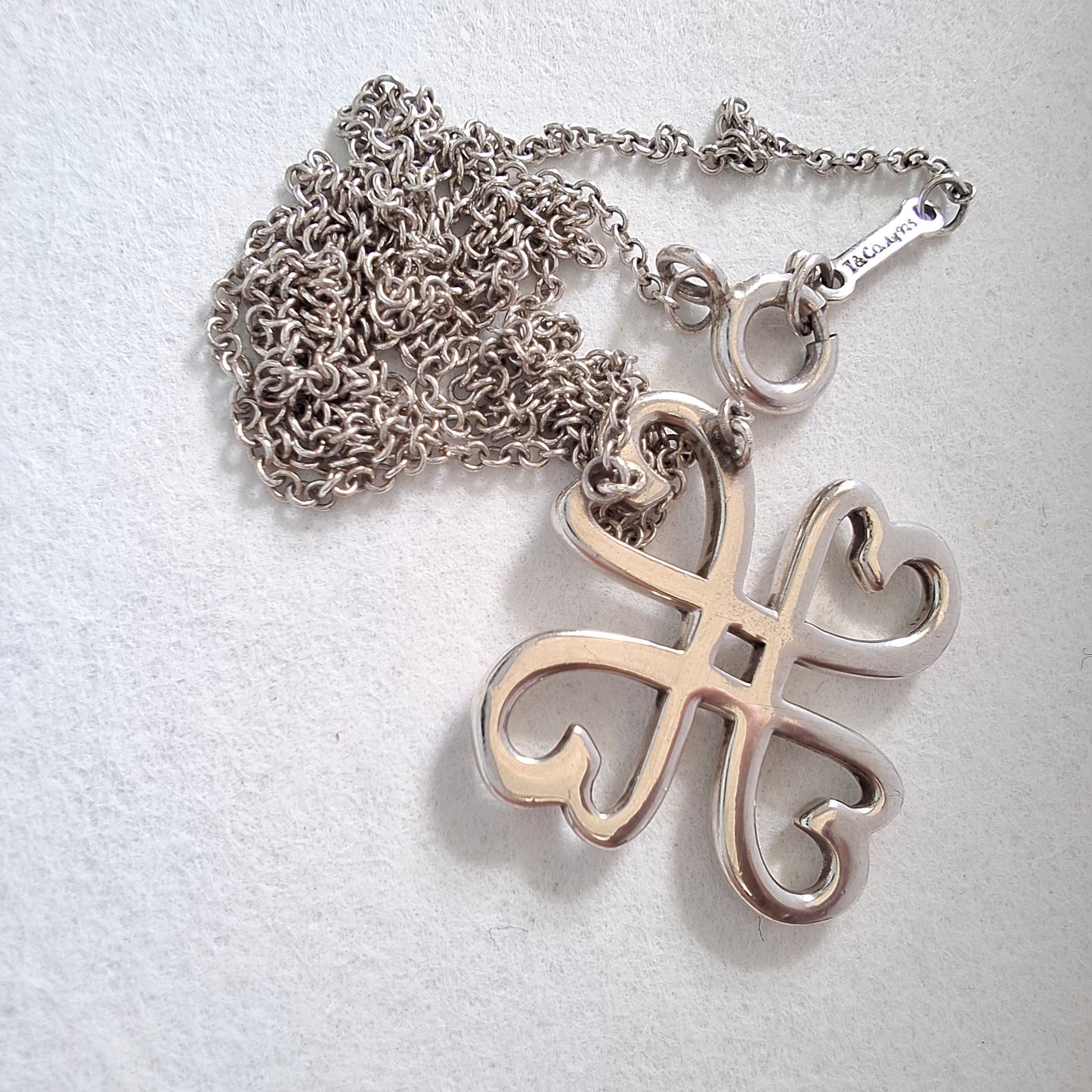 Vintage Paloma Picasso Tiffany & Co Loving Hearts Pendant Necklace  in Sterling Silver