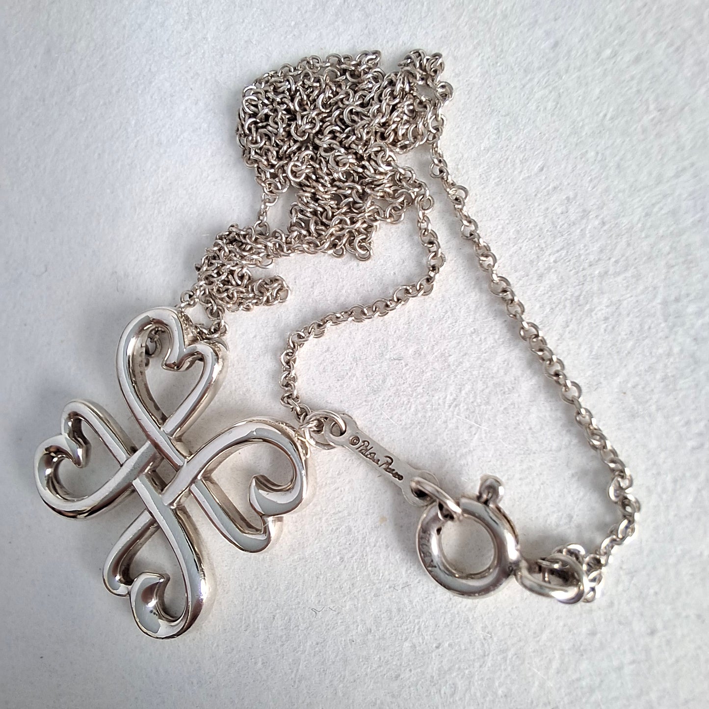 Vintage Paloma Picasso Tiffany & Co Loving Hearts Pendant Necklace  in Sterling Silver