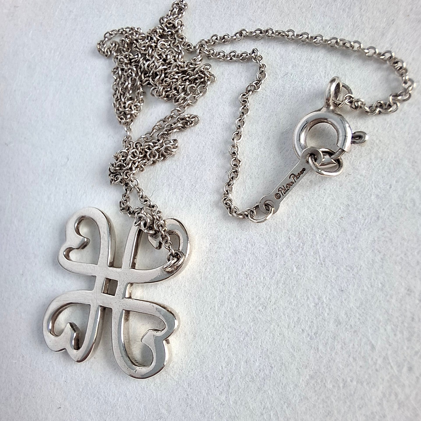 Vintage Paloma Picasso Tiffany & Co Loving Hearts Pendant Necklace  in Sterling Silver