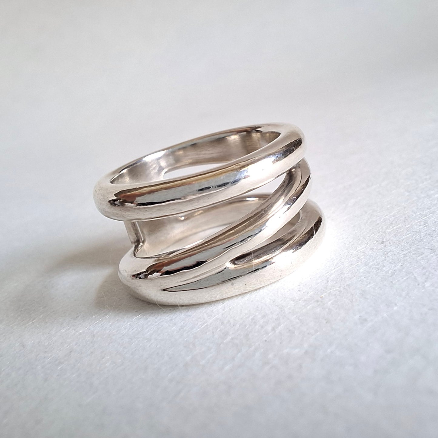 Vintage Tiffany & Co Zig Zag Ring in Hallmarked Sterling Silver
