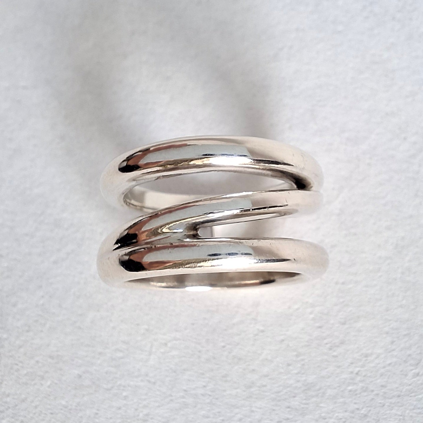 Vintage Tiffany & Co Zig Zag Ring in Hallmarked Sterling Silver