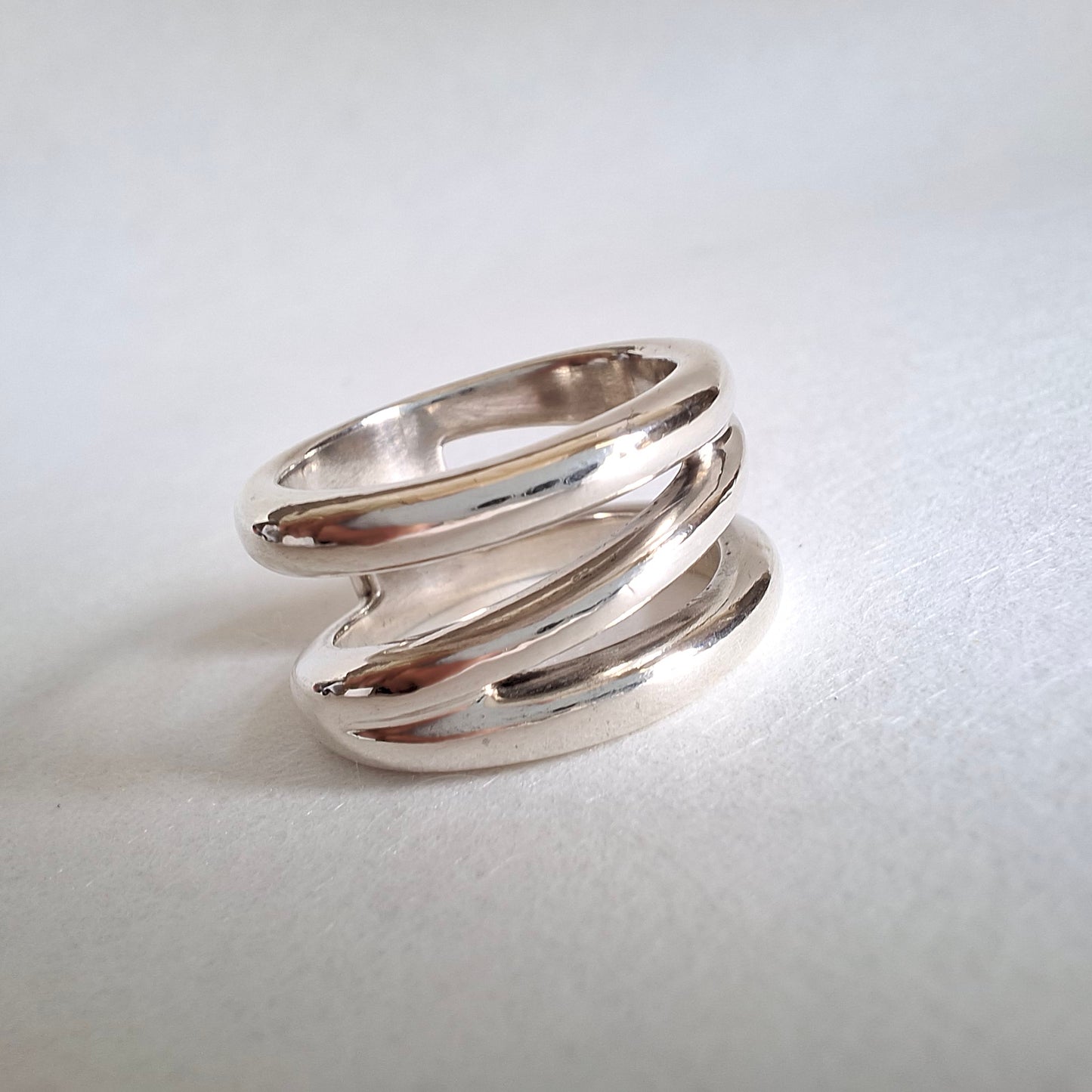 Vintage Tiffany & Co Zig Zag Ring in Hallmarked Sterling Silver