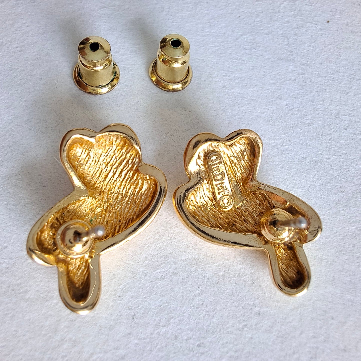 Vintage Christian Dior Gold Plated Earrings
