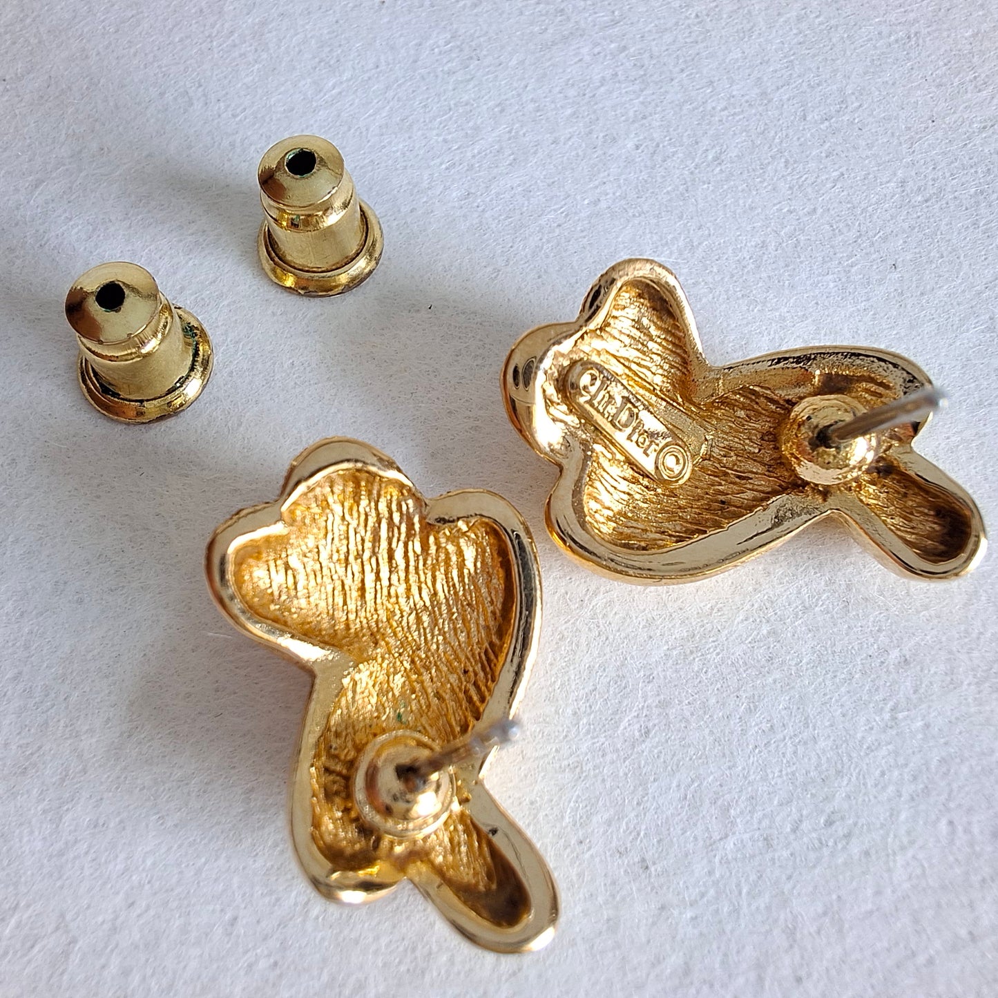 Vintage Christian Dior Gold Plated Earrings