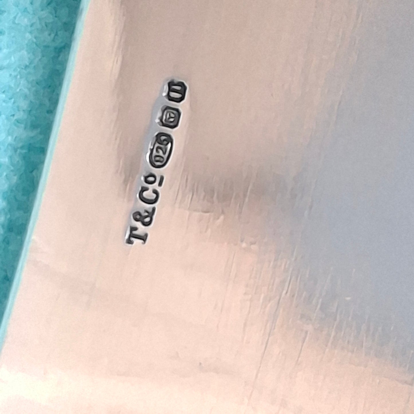 Tiffany & Co New York Script Notes Wide Cuff Bracelet in Hallmarked Sterling Silver