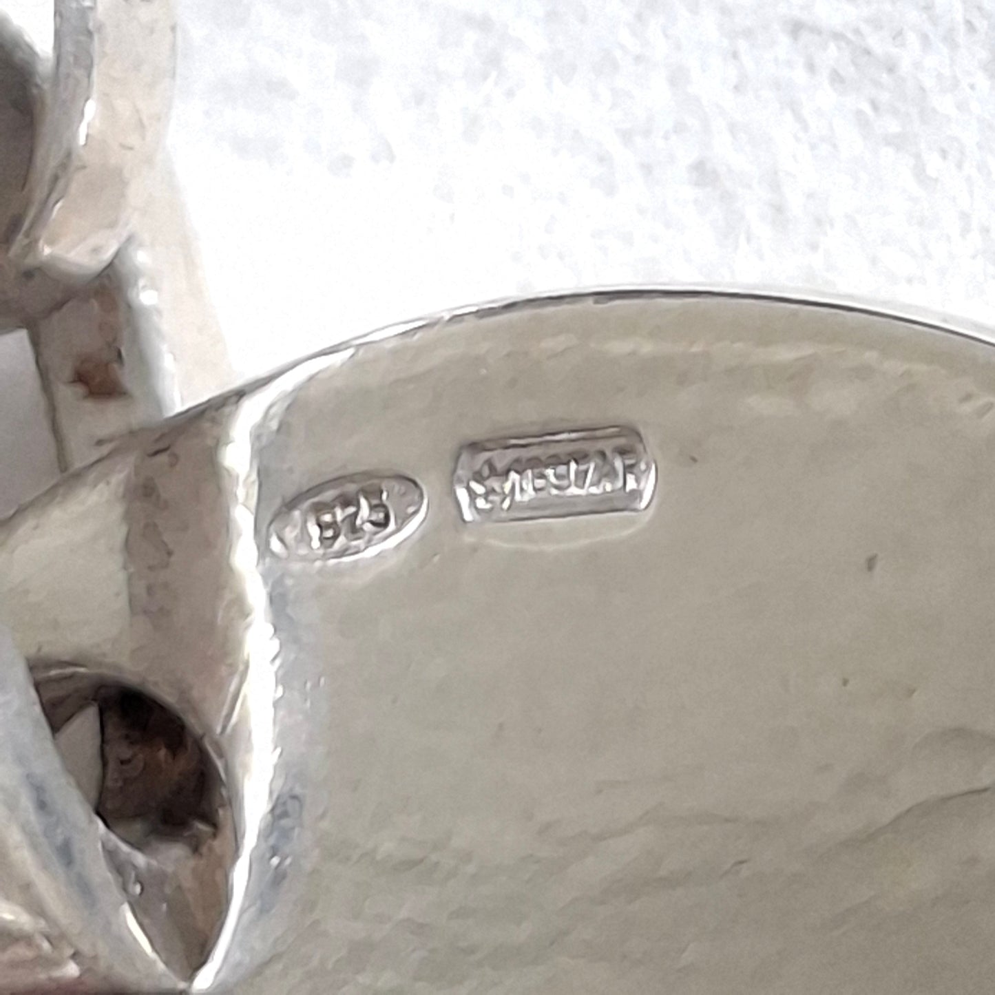 Vintage Gucci Round Tag Logo Necklace in Hallmarked Sterling Silver