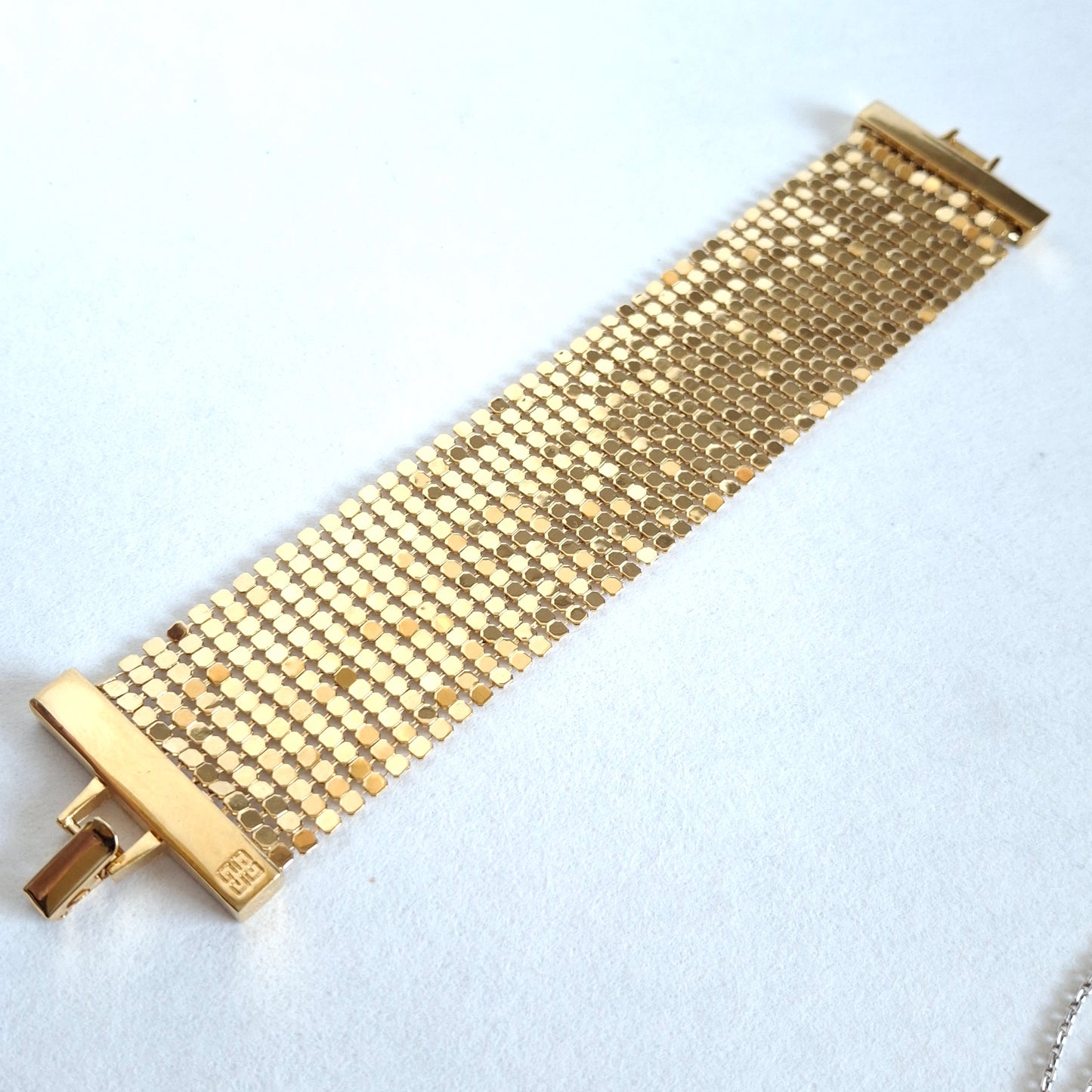 Vintage Givenchy Gold Plated Mesh Bracelet