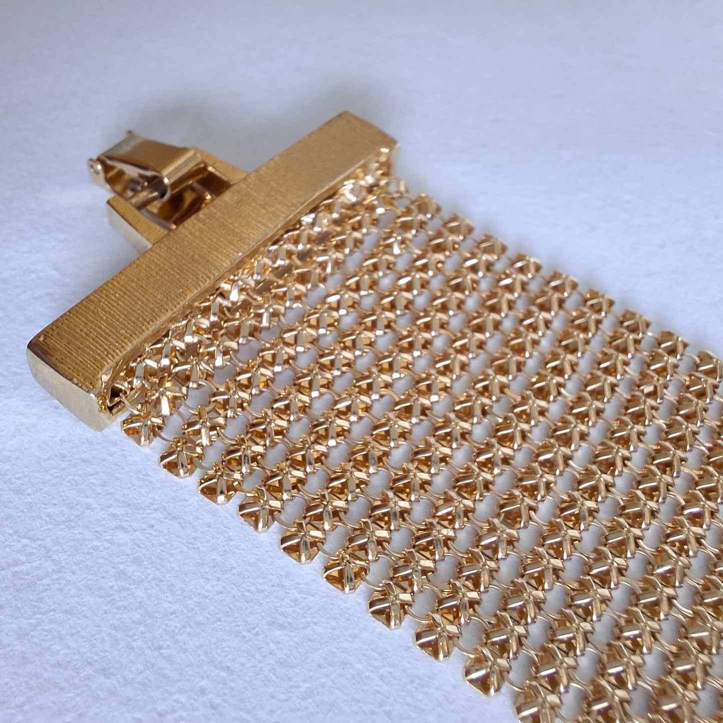 Vintage Givenchy Gold Plated Mesh Bracelet
