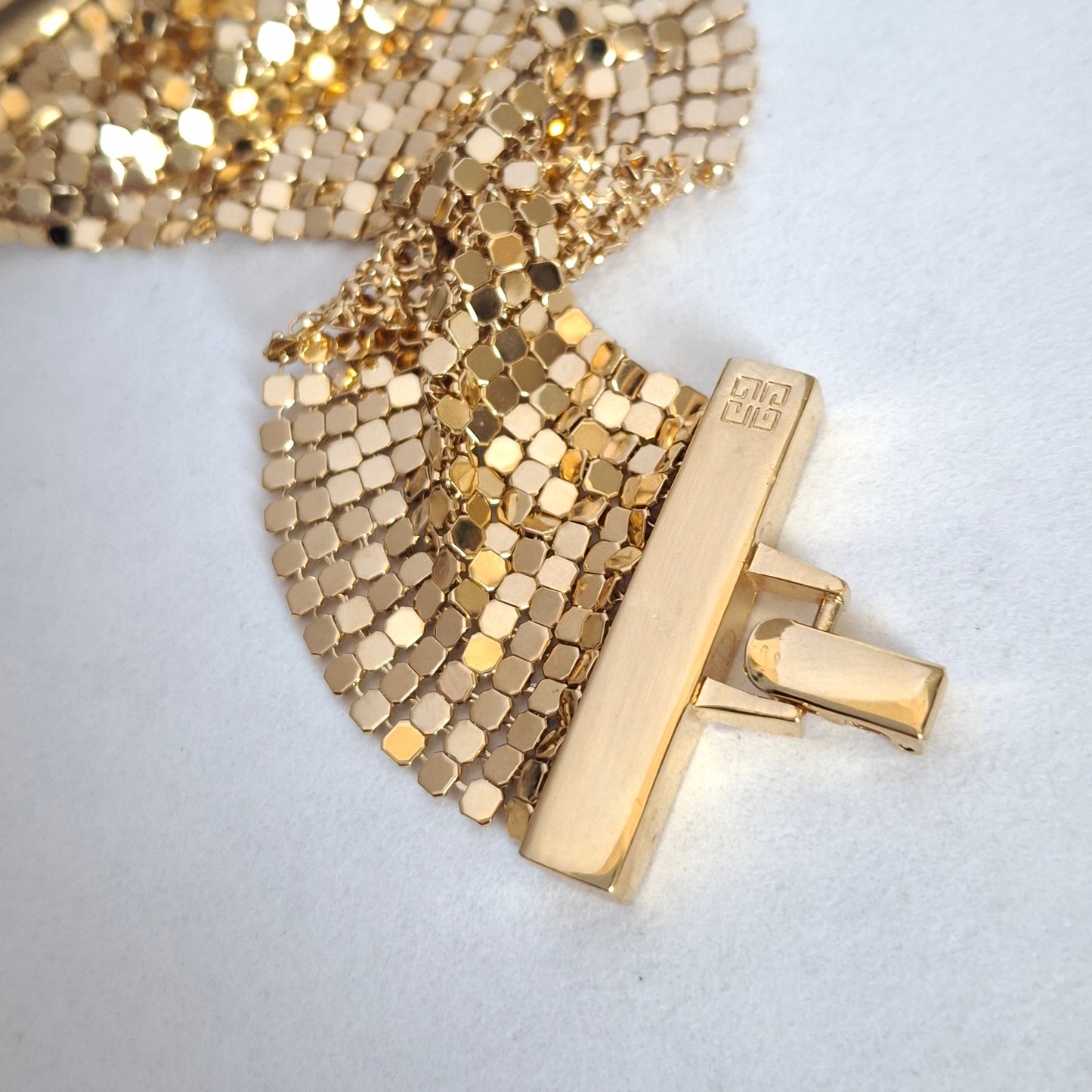 Vintage Givenchy Gold Plated Mesh Bracelet