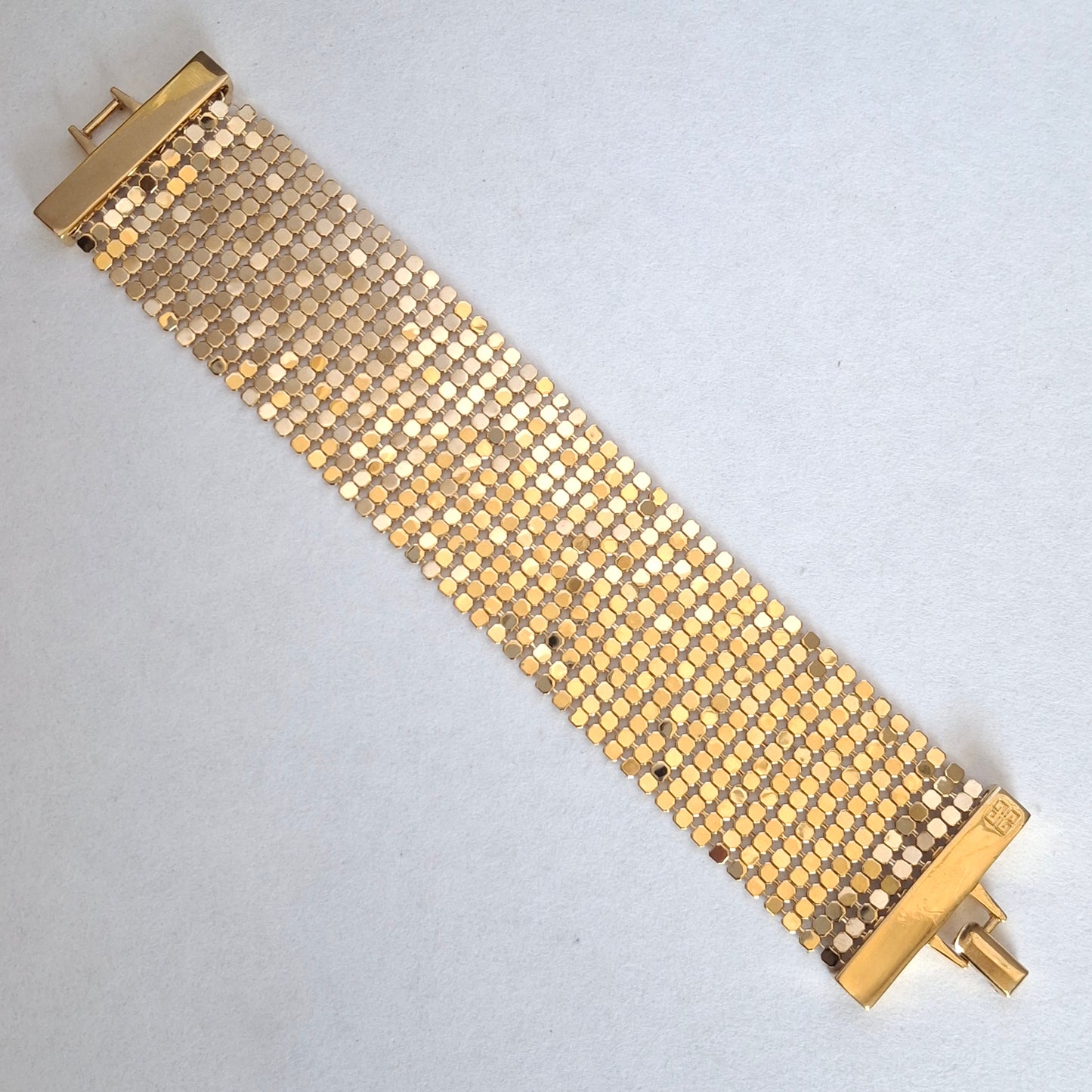 Vintage Givenchy Gold Plated Mesh Bracelet