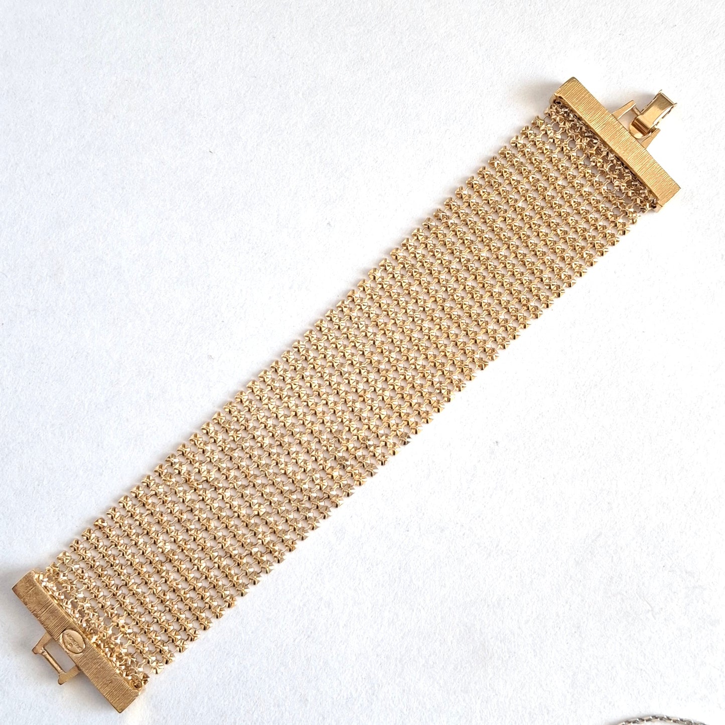 Vintage Givenchy Gold Plated Mesh Bracelet