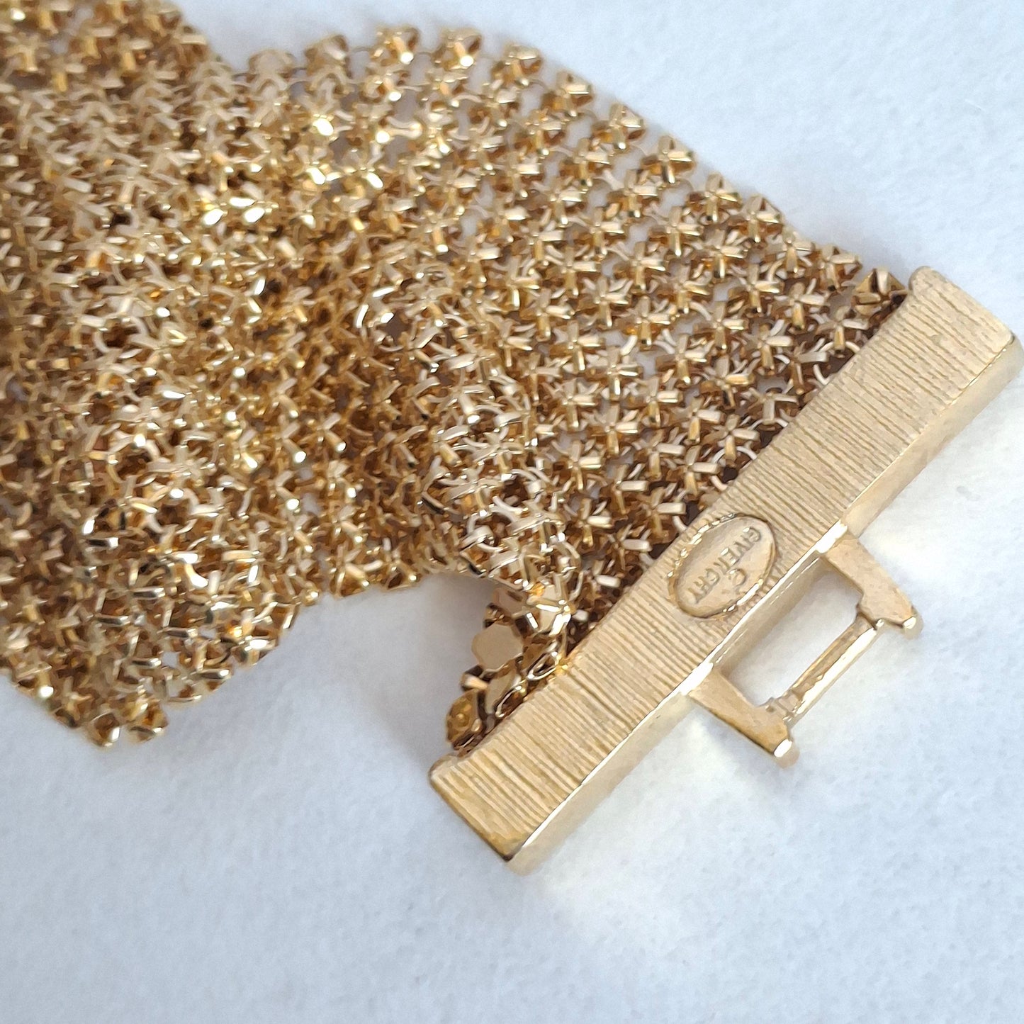 Vintage Givenchy Gold Plated Mesh Bracelet