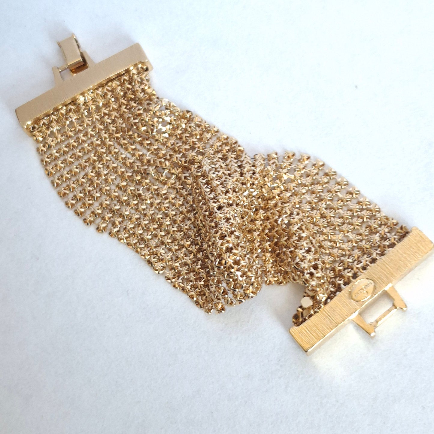 Vintage Givenchy Gold Plated Mesh Bracelet