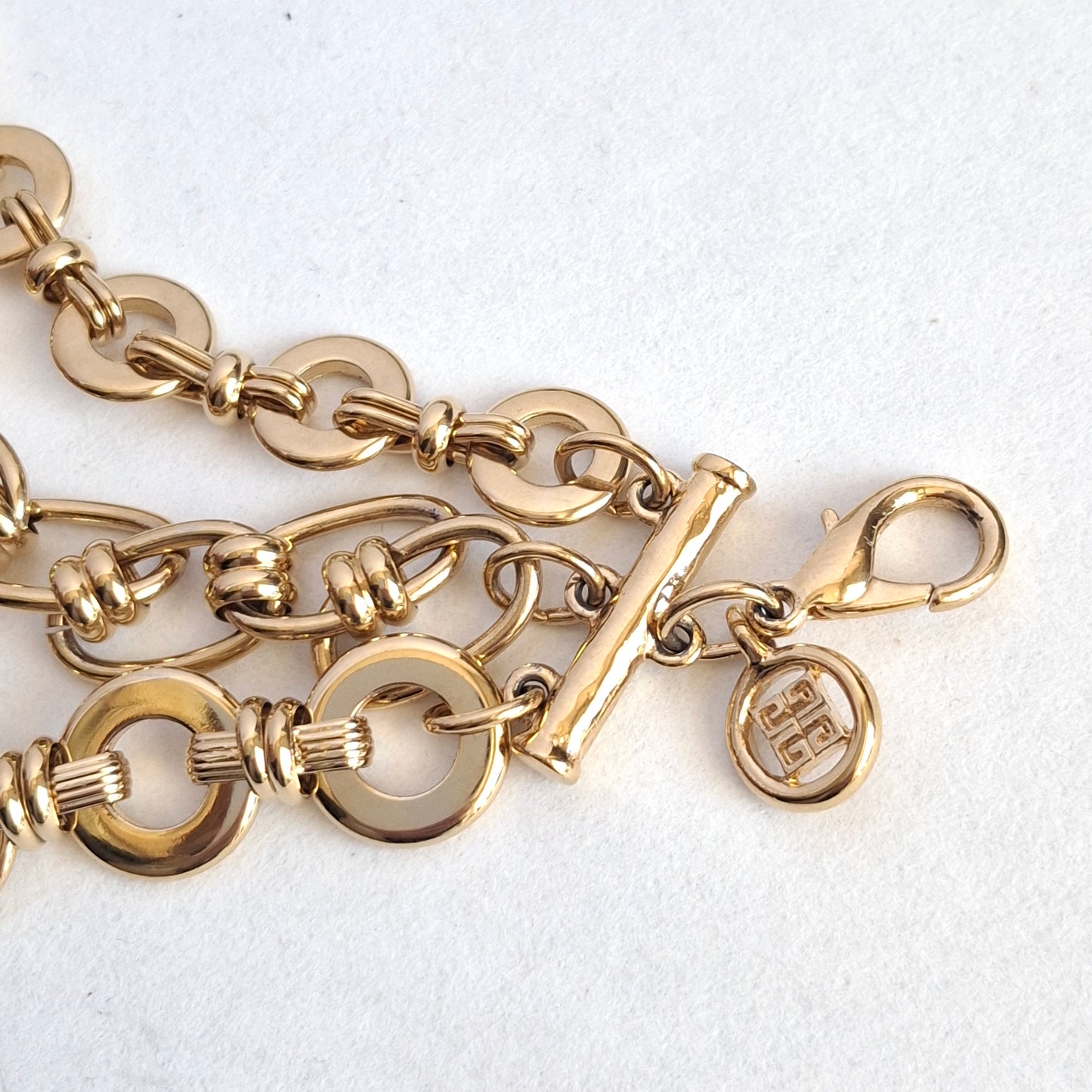 Vintage Givenchy Bijoux Multistrand Gold Plated Bracelet