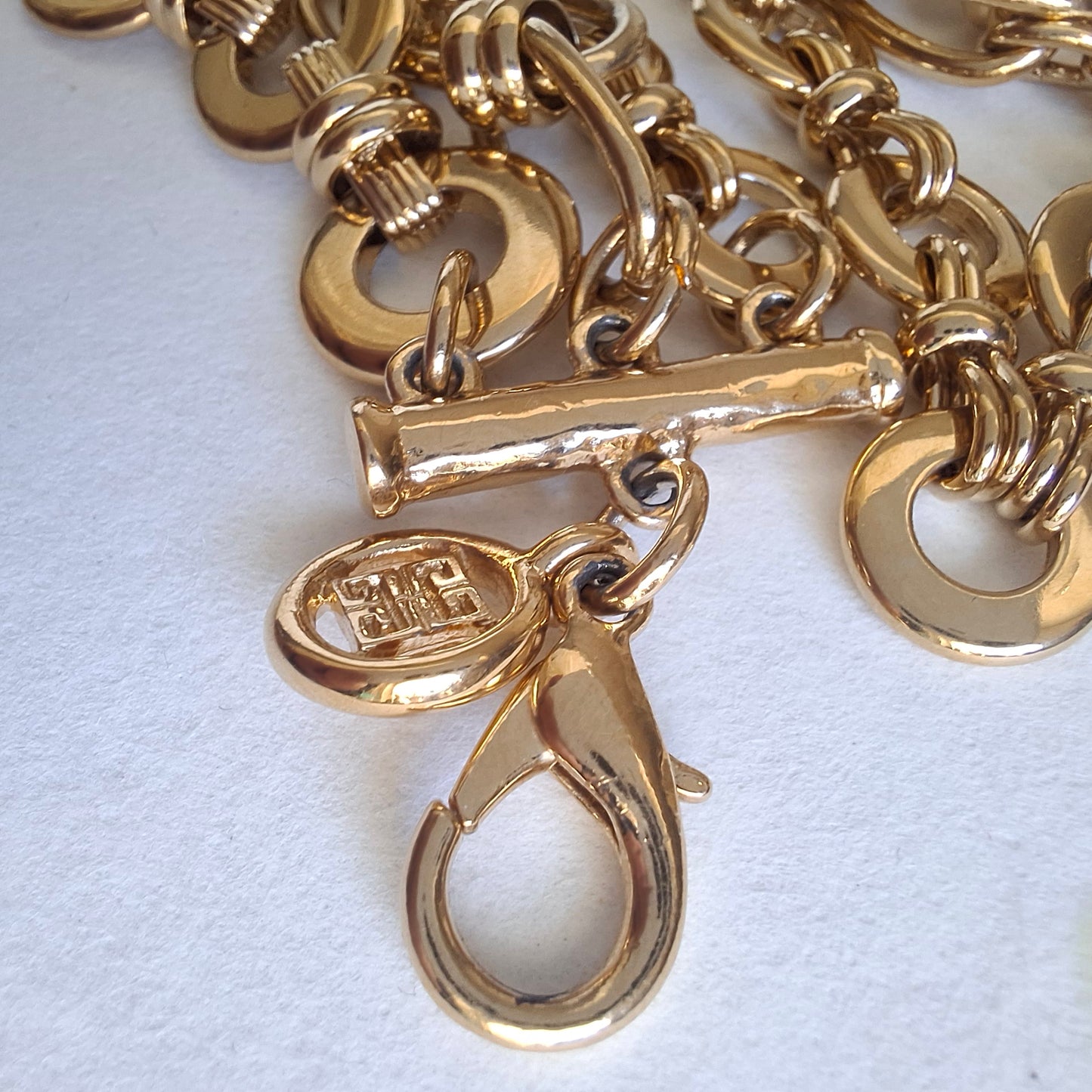 Vintage Givenchy Bijoux Multistrand Gold Plated Bracelet