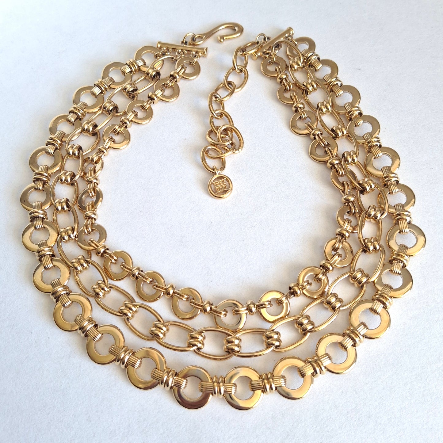 Vintage Givenchy Bijoux Gold Plated Multistrand Necklace