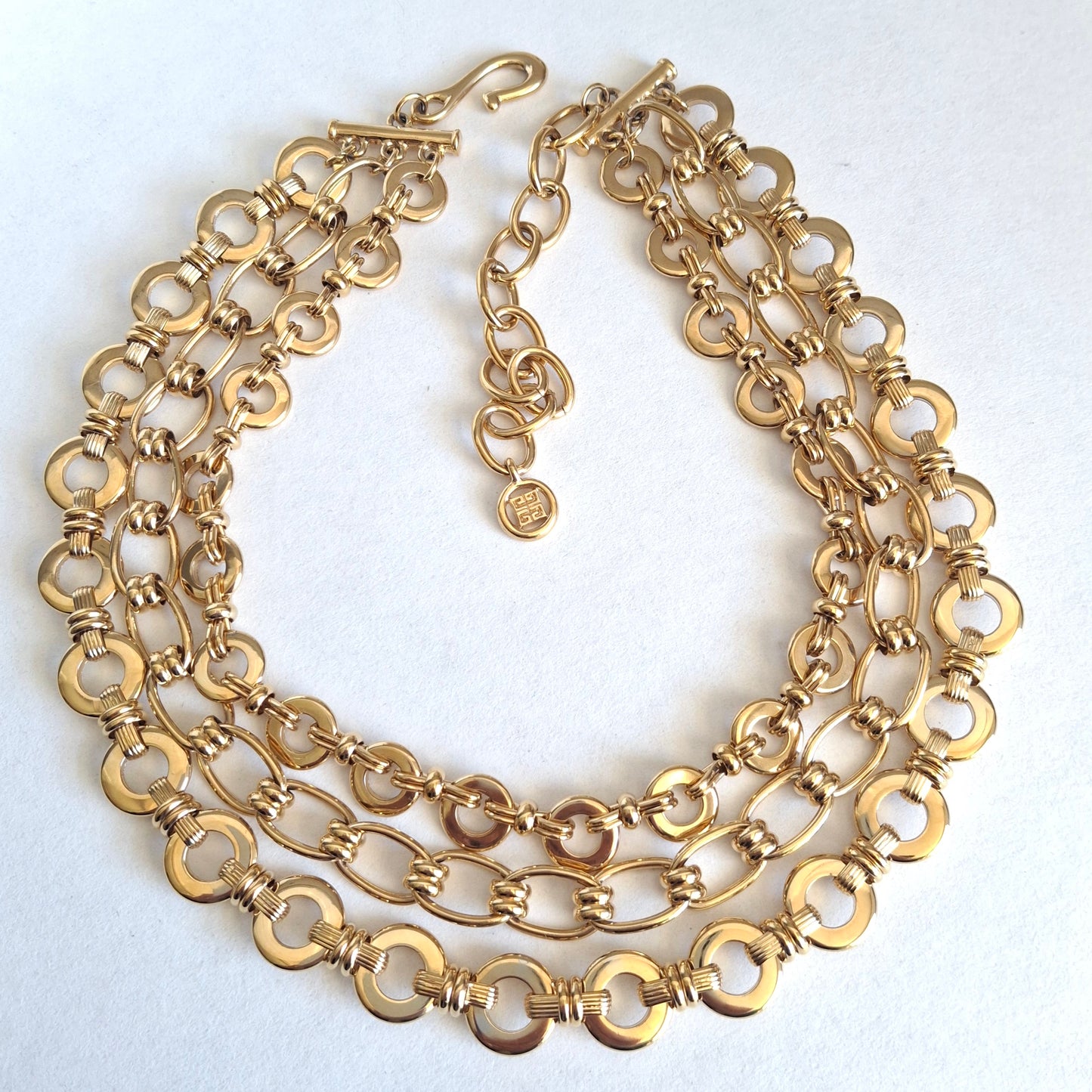 Vintage Givenchy Bijoux Gold Plated Multistrand Necklace