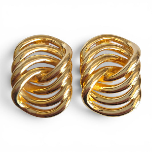 Vintage Givenchy Gold Plated Clip-on Earrings