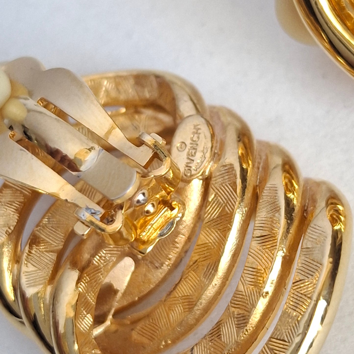 Vintage Givenchy Gold Plated Clip-on Earrings