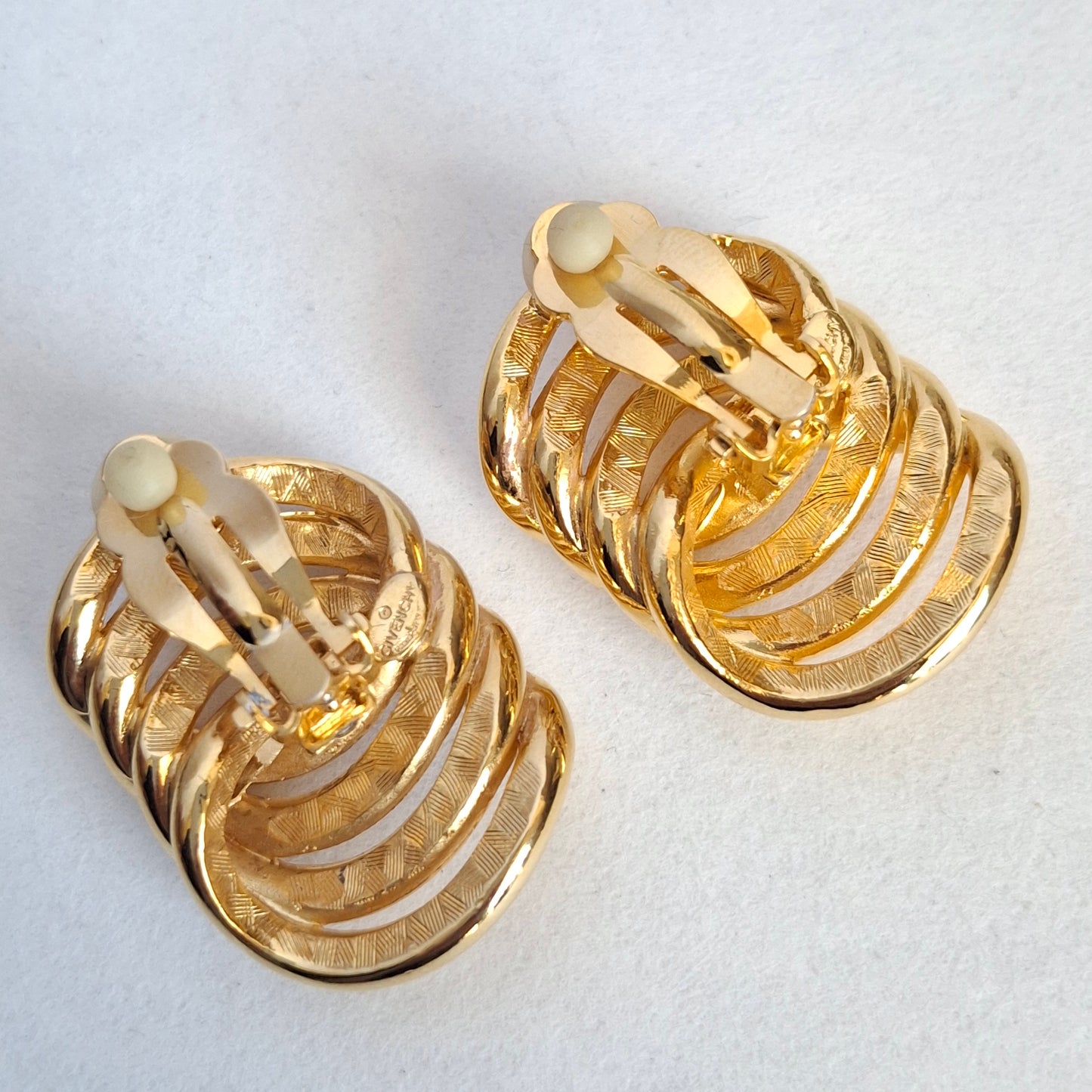 Vintage Givenchy Gold Plated Clip-on Earrings