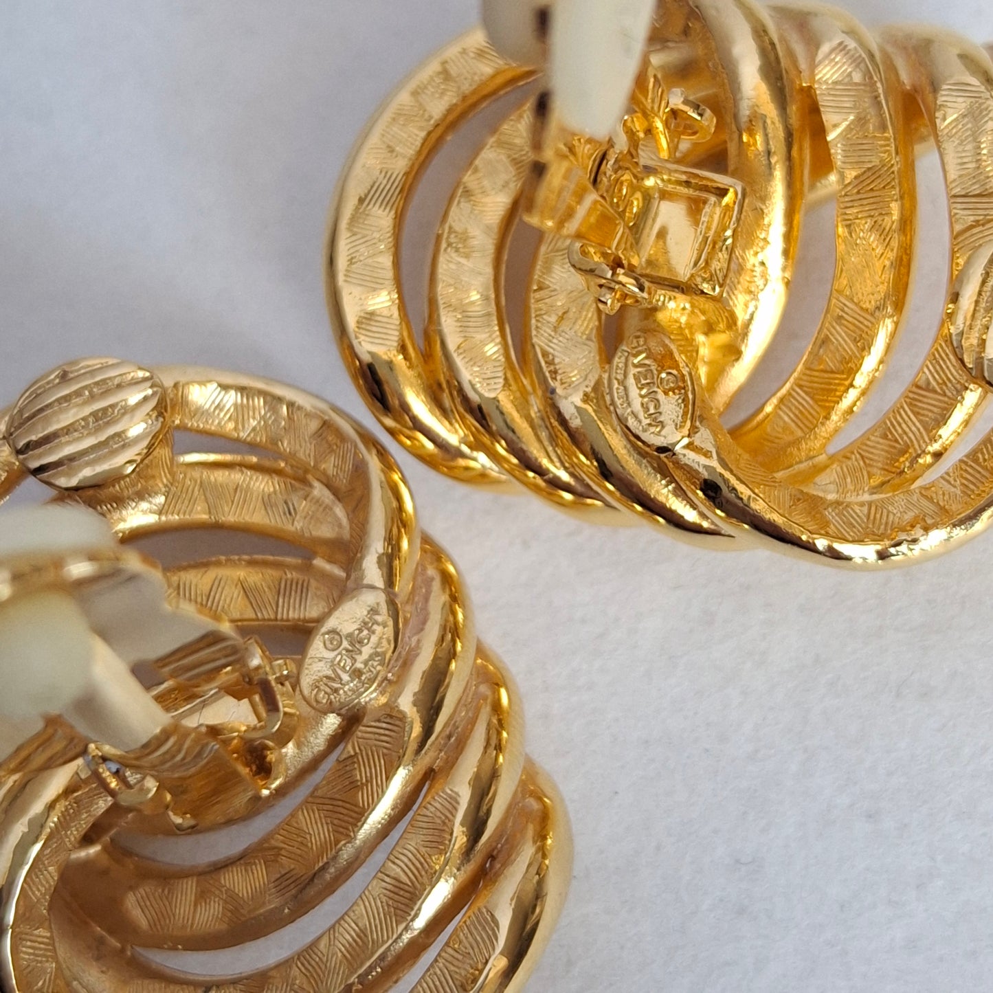 Vintage Givenchy Gold Plated Clip-on Earrings