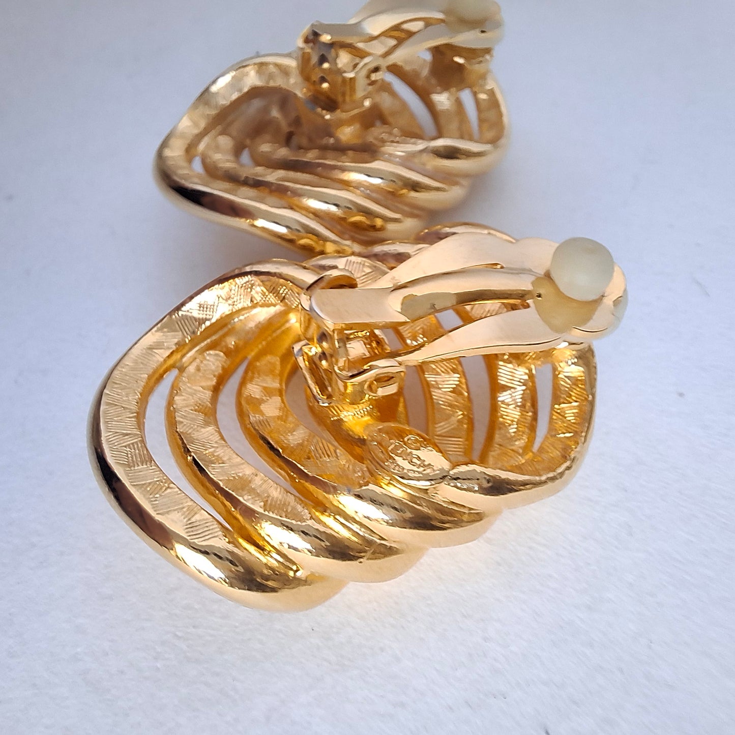 Vintage Givenchy Gold Plated Clip-on Earrings