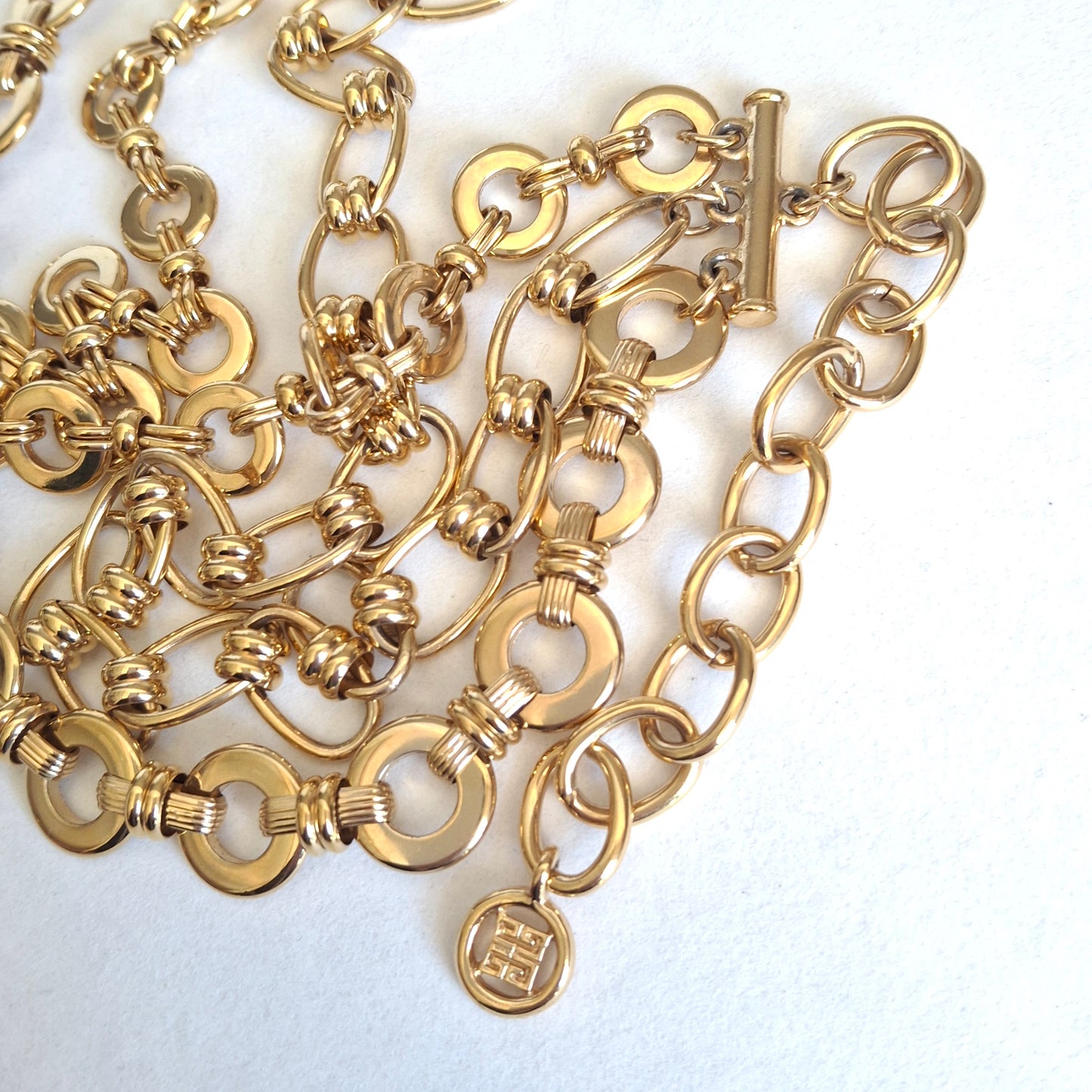 Vintage Givenchy Bijoux Gold Plated Multistrand Necklace