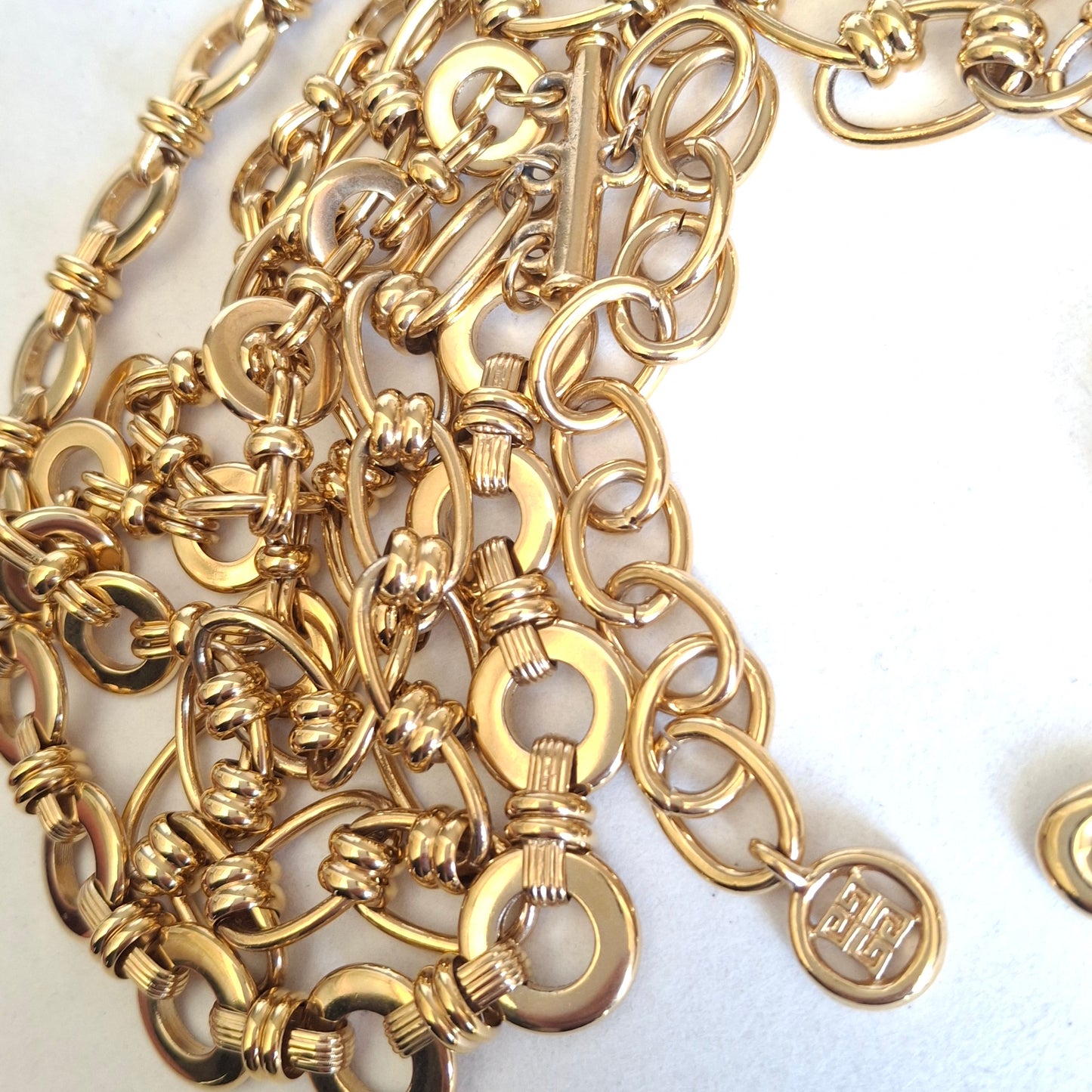 Vintage Givenchy Bijoux Gold Plated Multistrand Necklace
