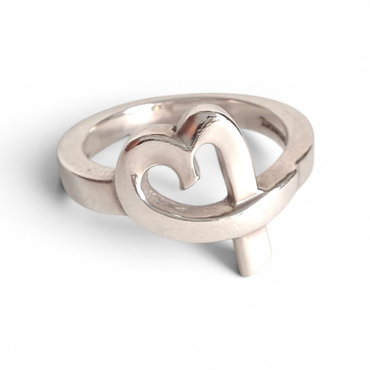 Tiffany & Co Paloma Picasso Design  Loving Heart Ring UK M / US 6.5