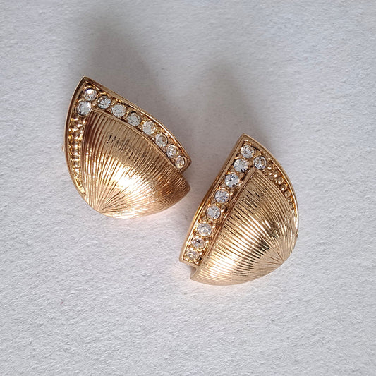 Vintage Christian Dior Gold Plated Earrings