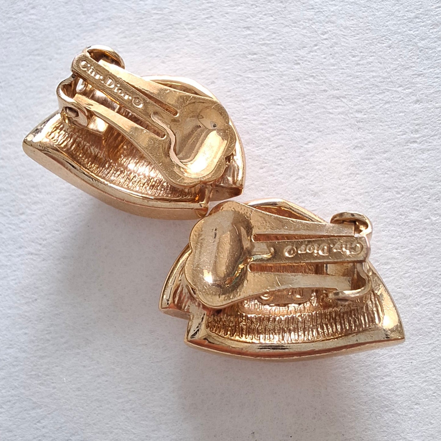 Vintage Christian Dior Gold Plated Earrings