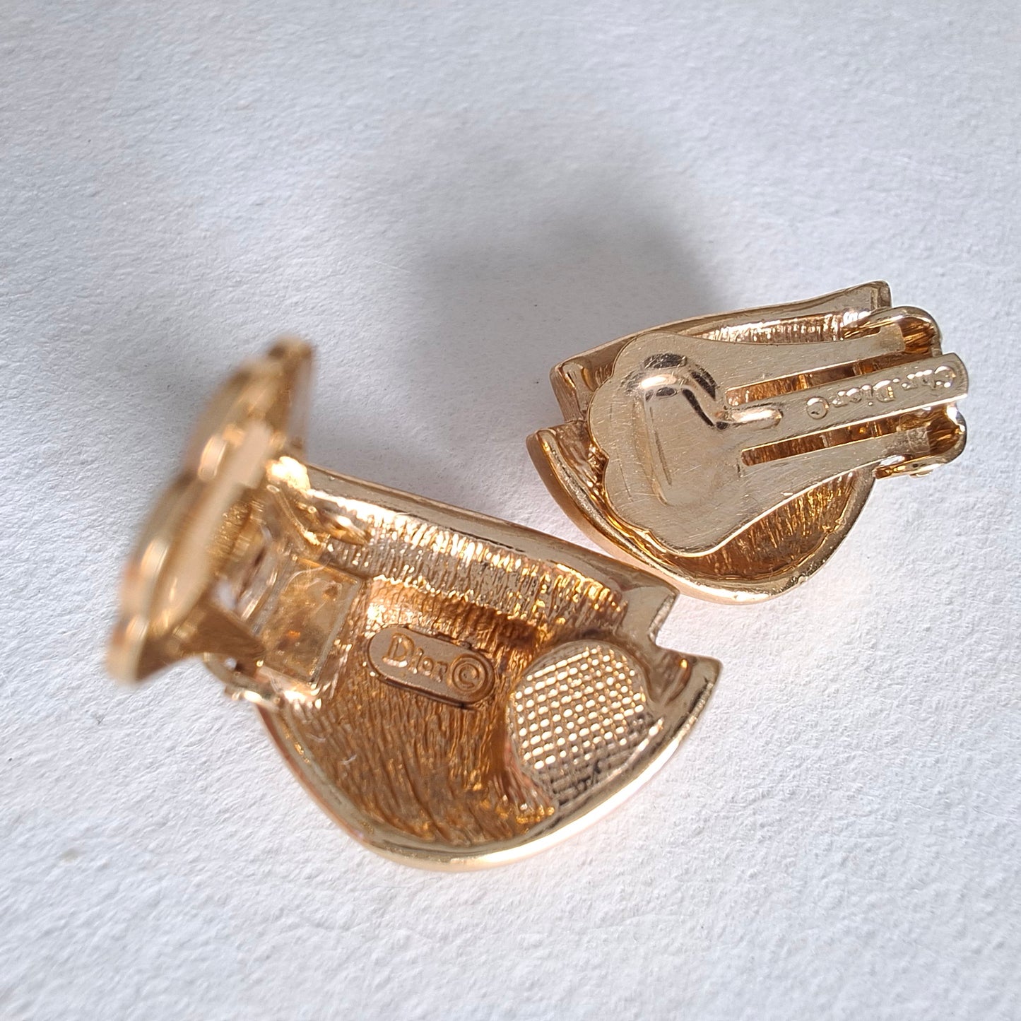 Vintage Christian Dior Gold Plated Earrings