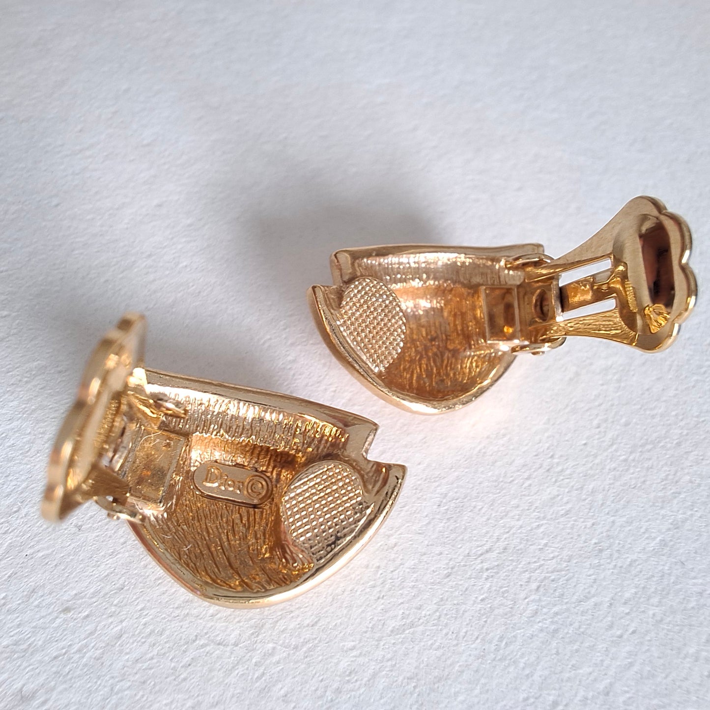Vintage Christian Dior Gold Plated Earrings