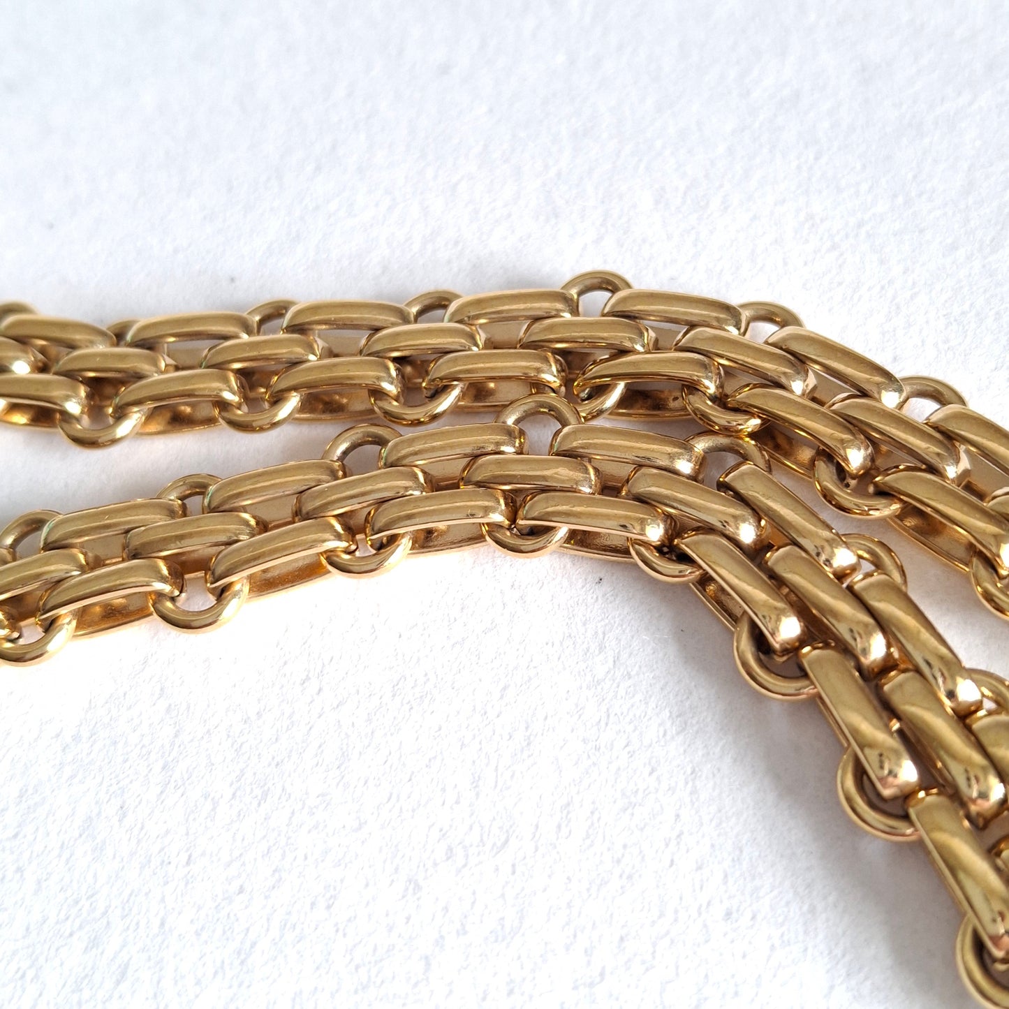 Vintage Christian Dior Gold Plated Adjustable Length Fancy Link Necklace