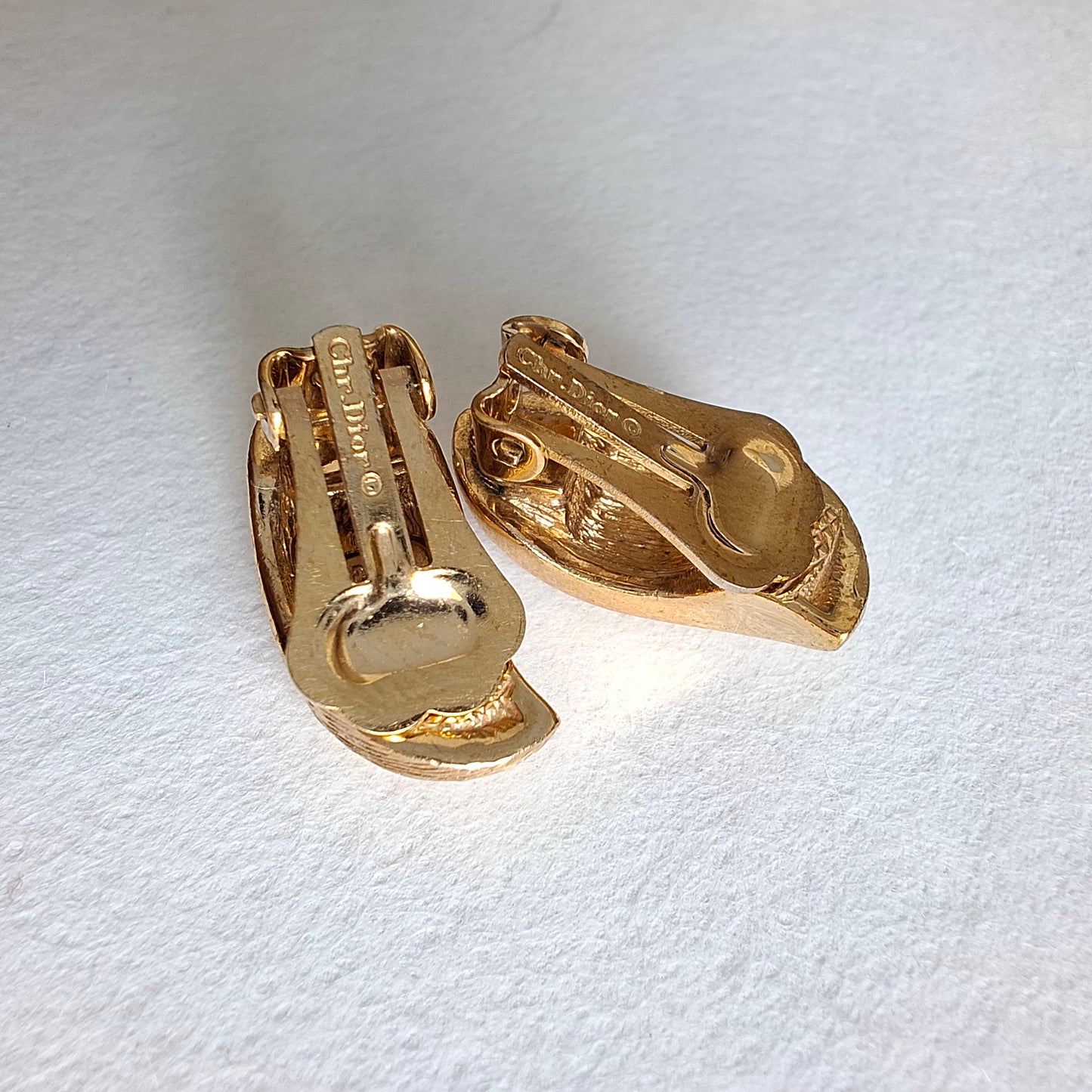 Vintage Christian Dior Gold Plated Earrings