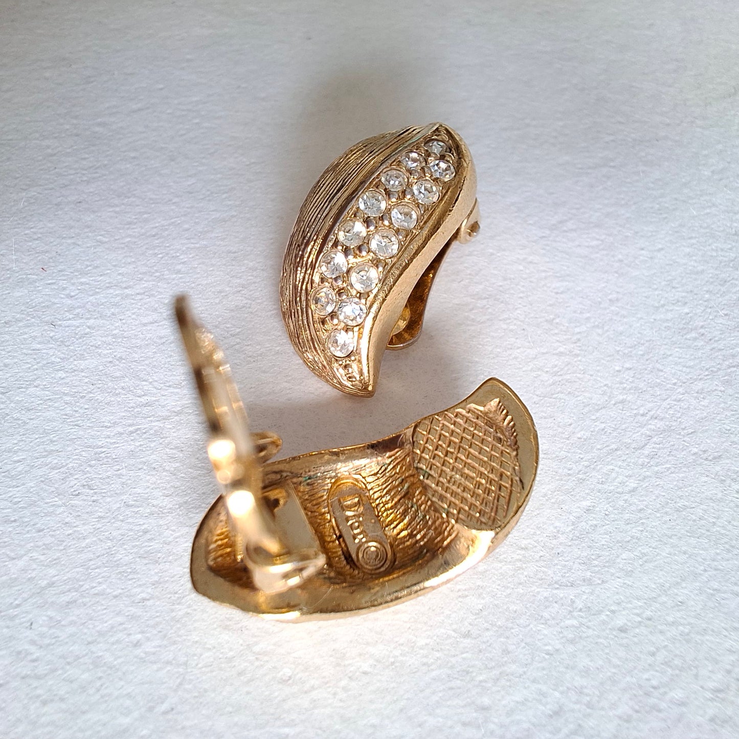 Vintage Christian Dior Gold Plated Earrings