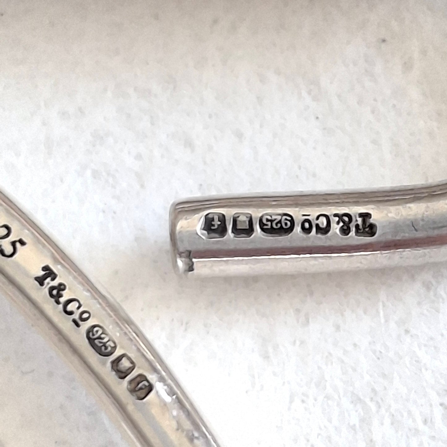 Vintage Tiffany & Co 1837 Padlock Charm Triple Bangle Bracelet in Hallmarked 925 Sterling Silver