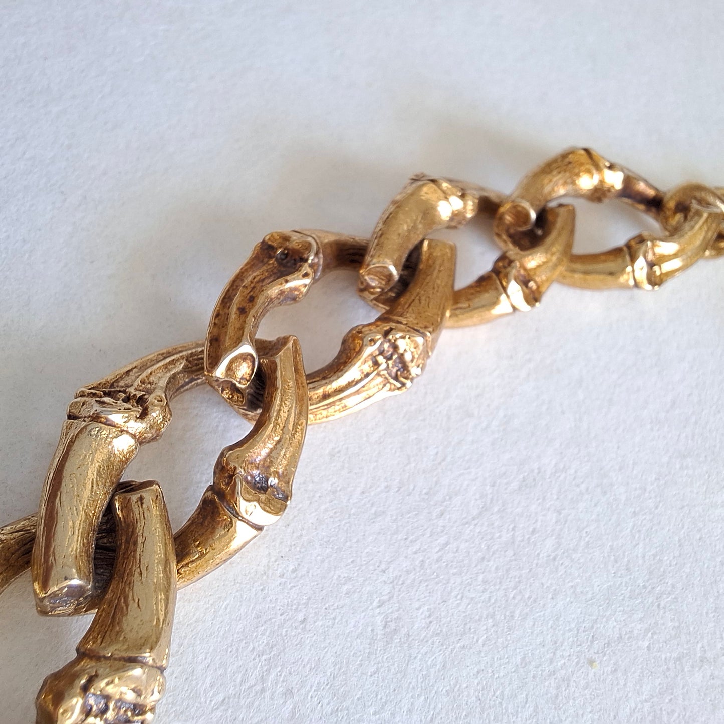 Vintage Yves Saint Laurent Gold Plated Chunky Link Necklace