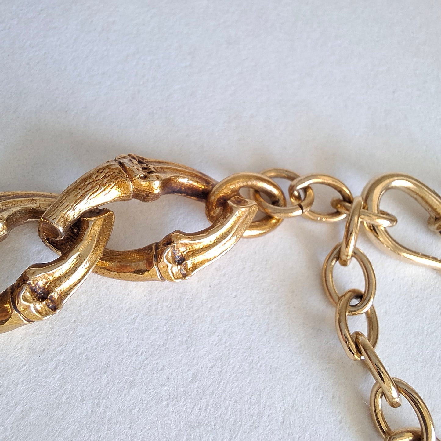 Vintage Yves Saint Laurent Gold Plated Chunky Link Necklace