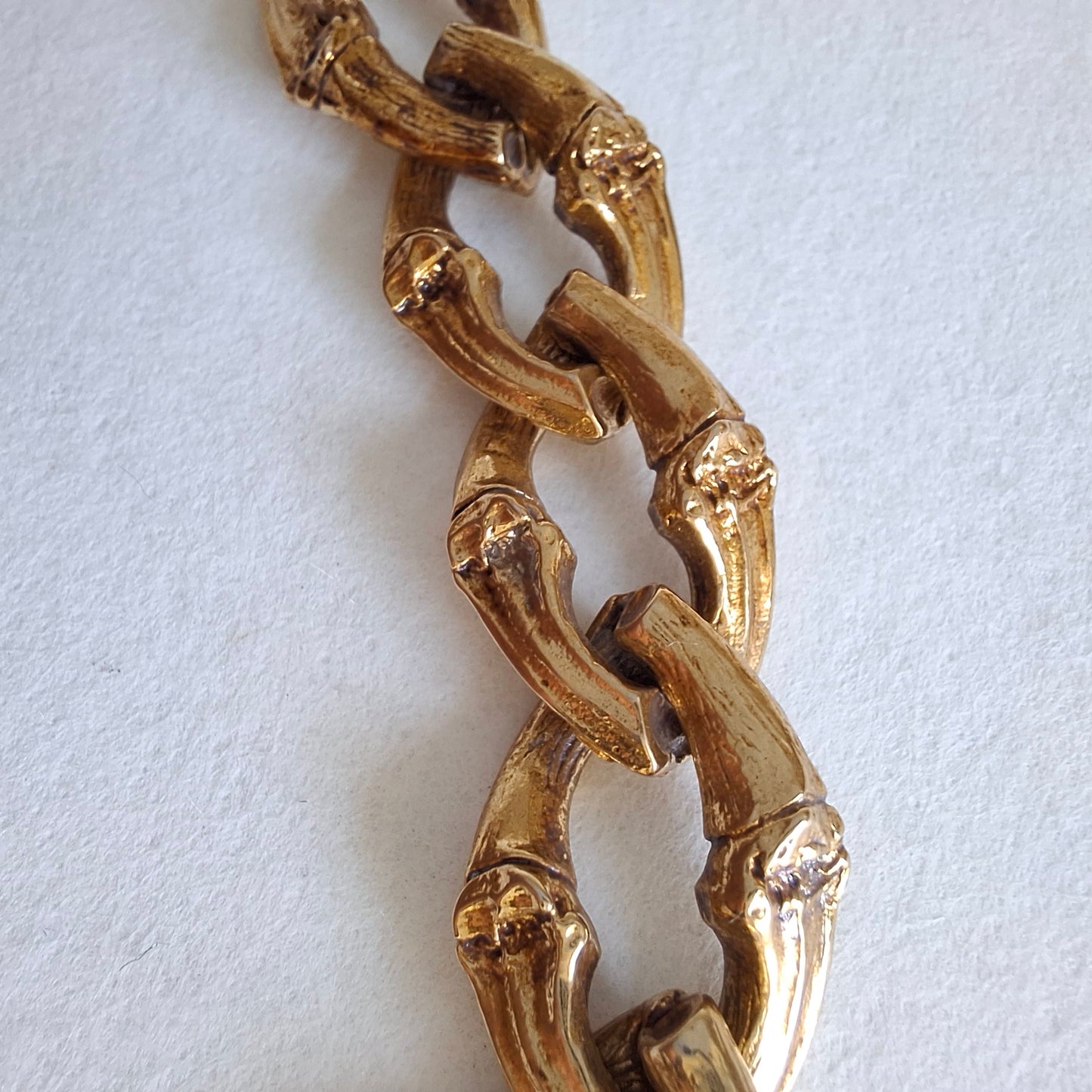 Vintage Yves Saint Laurent Gold Plated Chunky Link Necklace