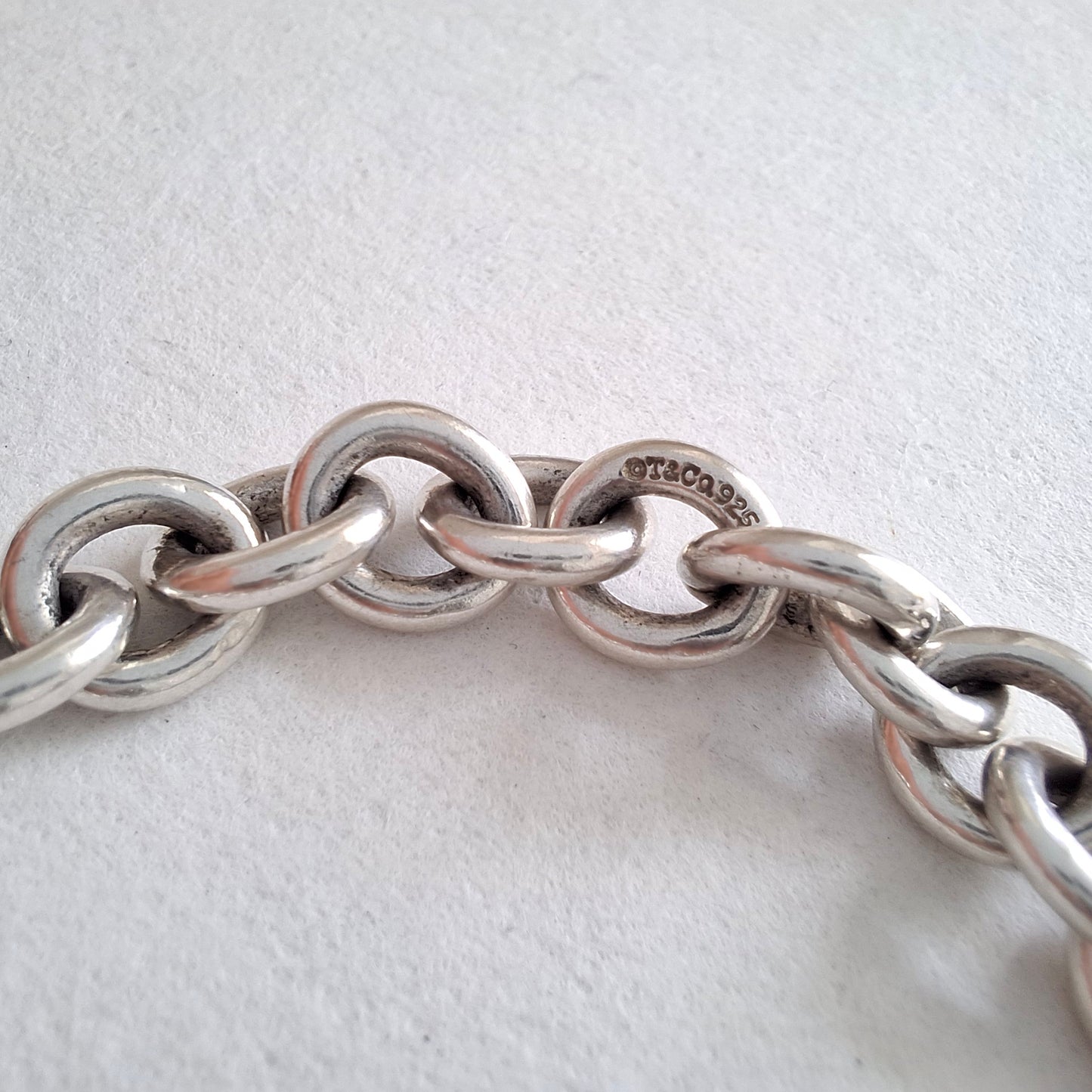 Vintage Tiffany & Co Snowflake Charm Bracelet in Hallmarked Sterling Silver with Box and Pouch