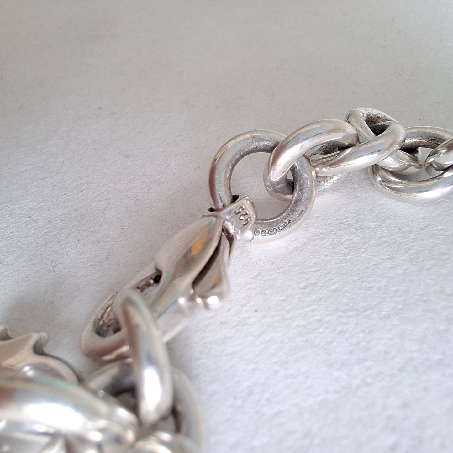 Vintage Tiffany & Co Snowflake Charm Bracelet in Hallmarked Sterling Silver with Box and Pouch