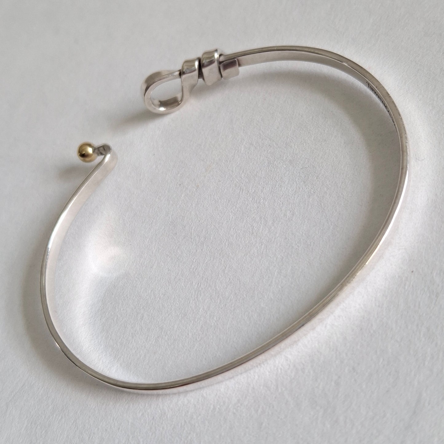 Vintage Tiffany & Co Love Knot Bracelet in Hallmarked Sterling Silver with 18k Gold Detail