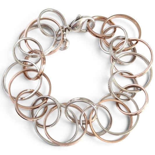Tiffany & Co 1837 Interlocking Circles Bracelet in Rubedo and Sterling Silver