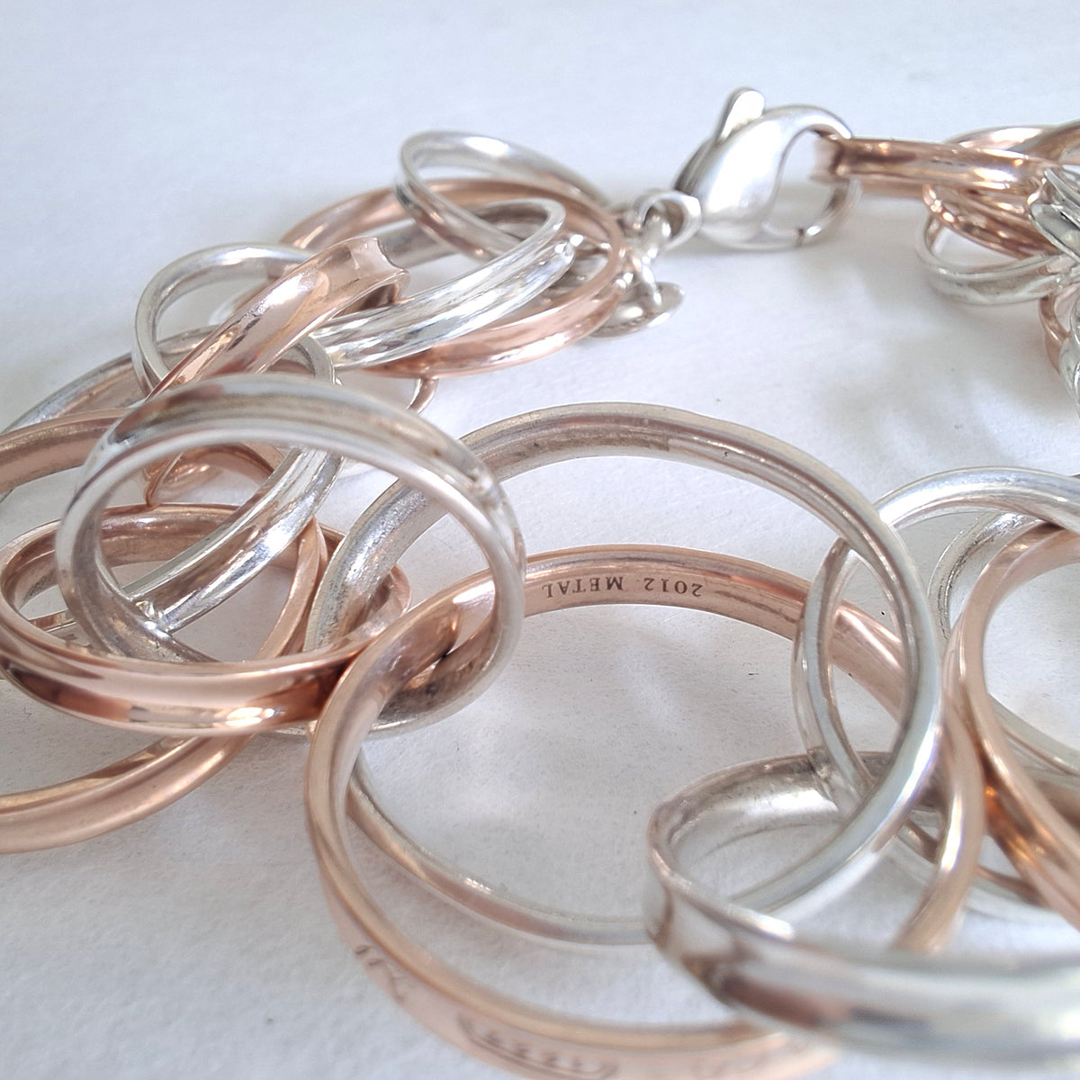 Tiffany & Co 1837 Interlocking Circles Bracelet in Rubedo and Sterling Silver