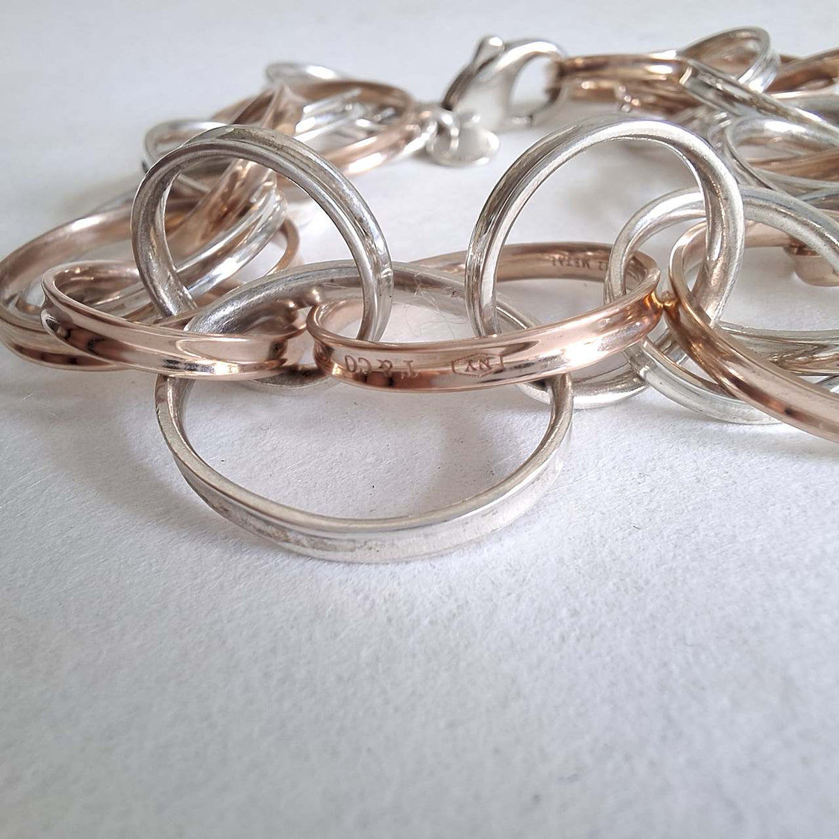 Tiffany & Co 1837 Interlocking Circles Bracelet in Rubedo and Sterling Silver