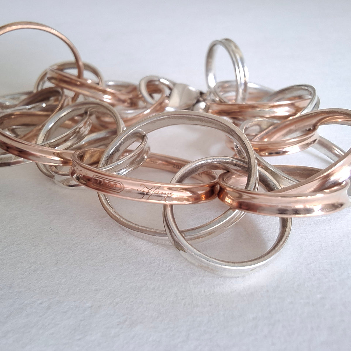 Tiffany & Co 1837 Interlocking Circles Bracelet in Rubedo and Sterling Silver