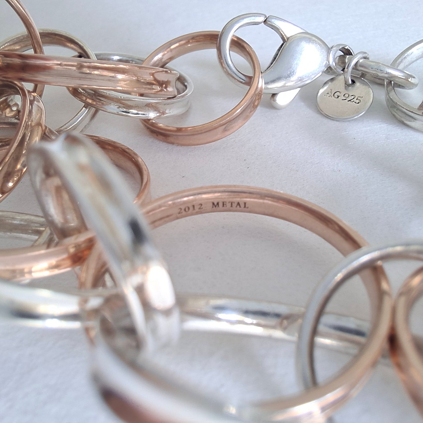 Tiffany & Co 1837 Interlocking Circles Bracelet in Rubedo and Sterling Silver